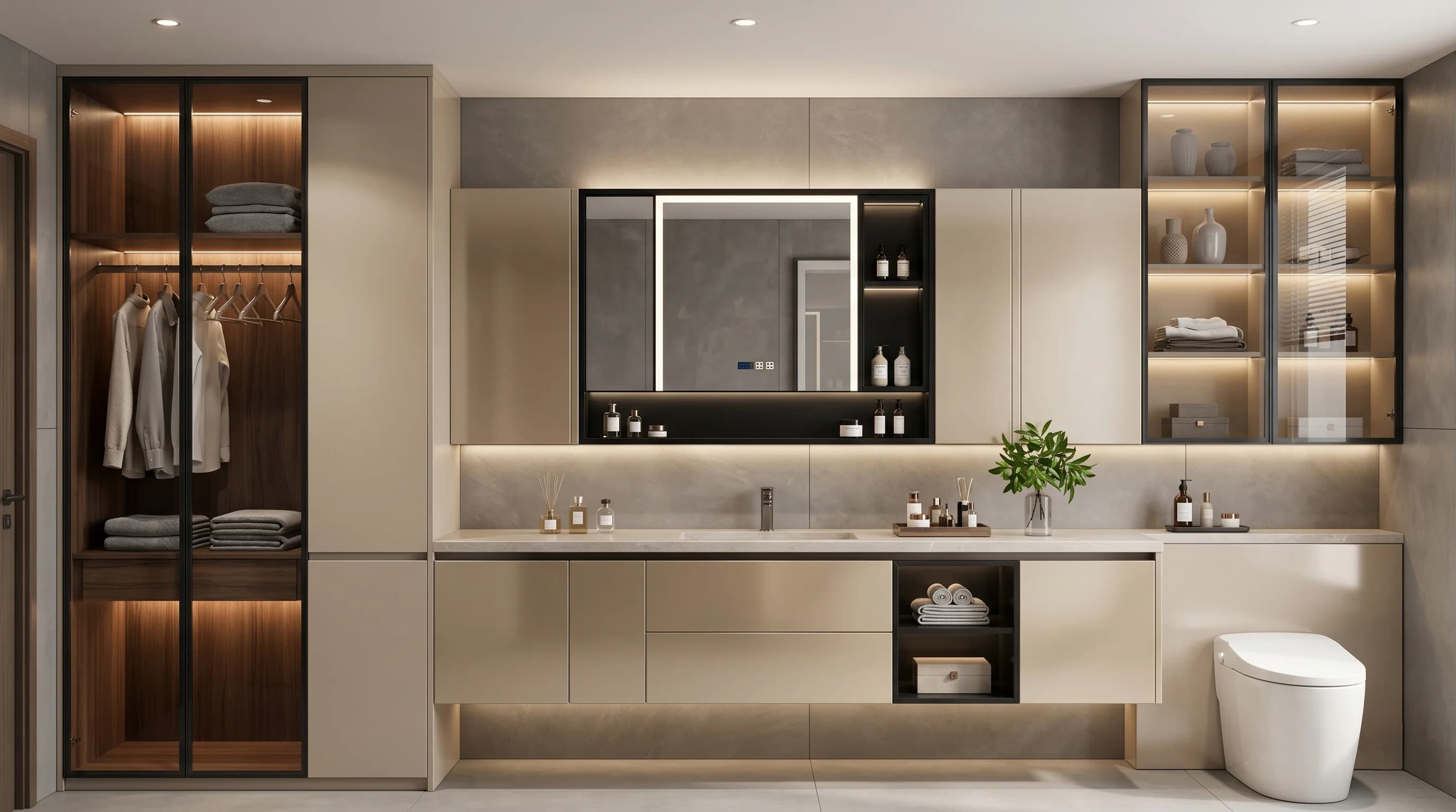 ALUFURN Double Basin aluminium bathroom vanity India