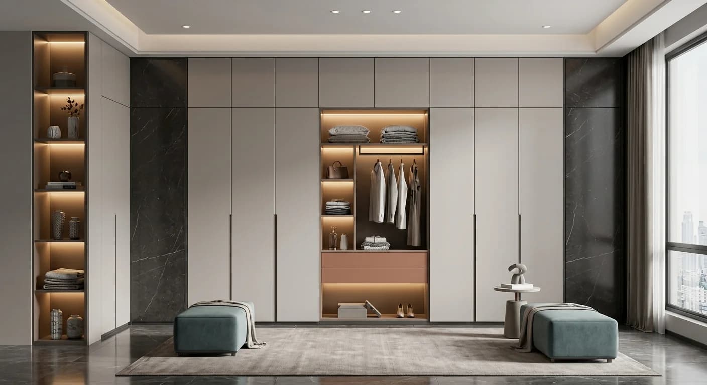 ALUFURN Fitted Pro aluminium wardrobe India