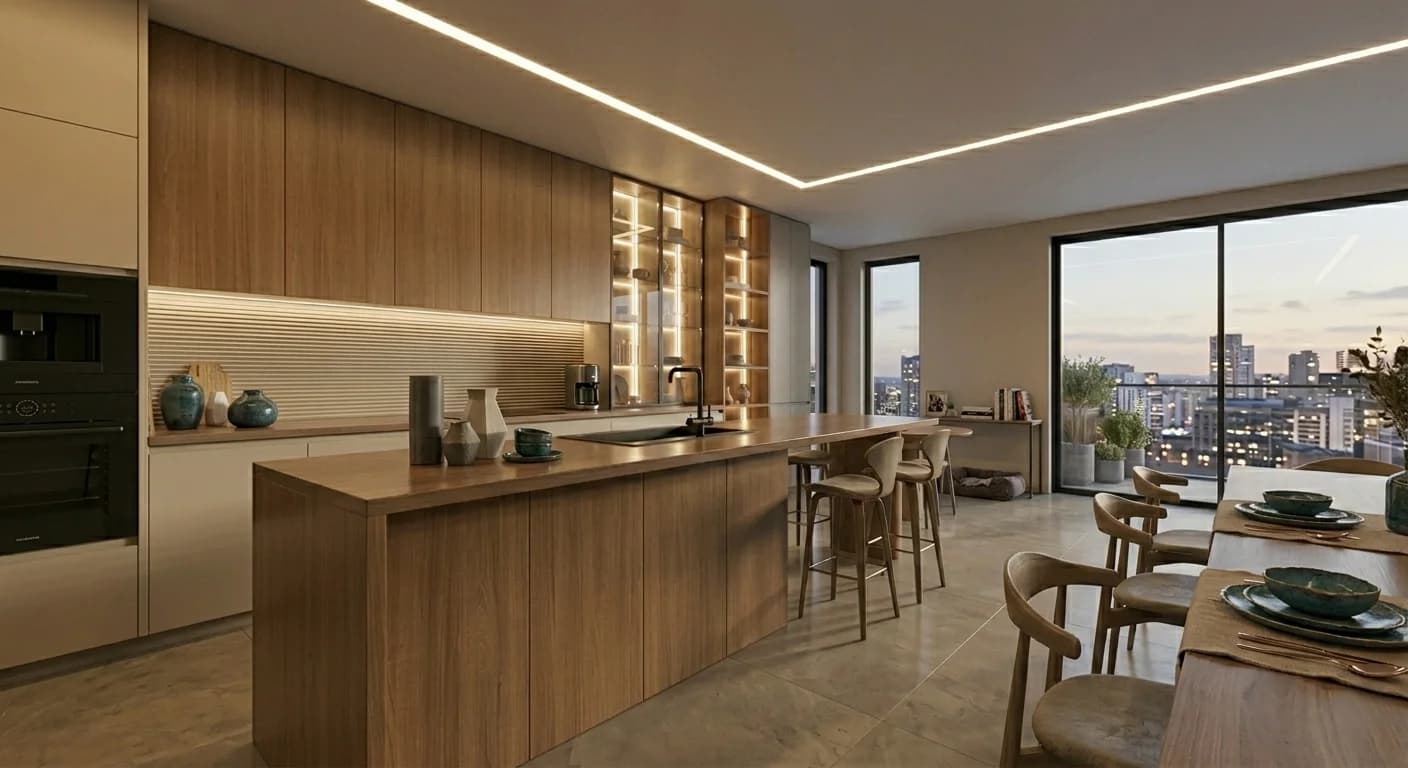 ALUFURN Island Pro aluminium modular kitchen India