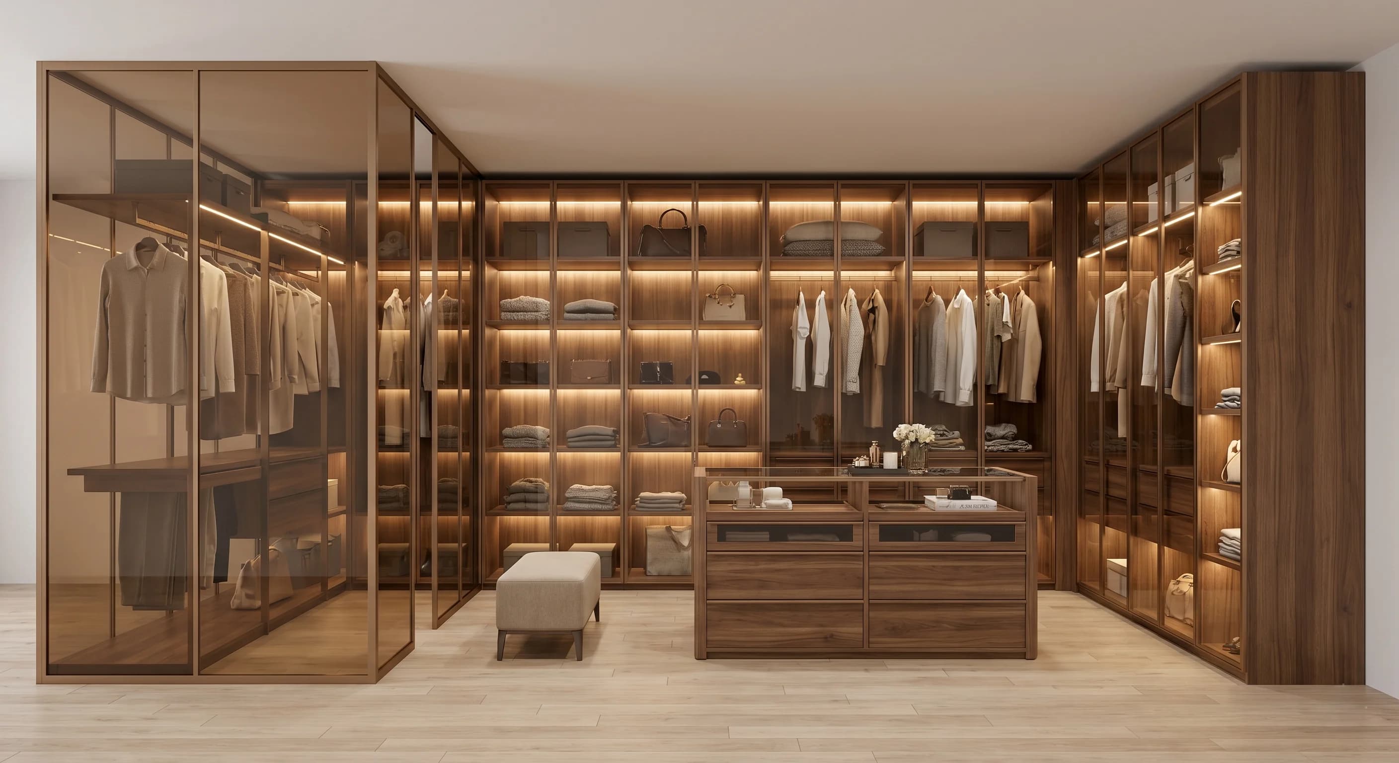 ALUFURN aluminium walk-in wardrobe India – custom fitted wardrobe system